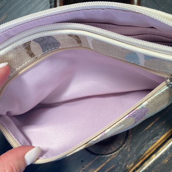 Coach Large Fabric & Leather Wristlet- Fits All Cell Phone Sizes! - Picture 6 of 11